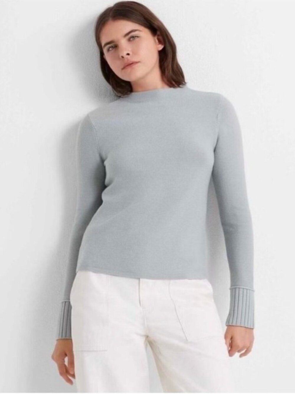 Club Monaco Wool Tommie Sweater Baby Blue Sz XS